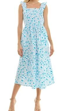 new draper james floral midi dress size XL extra large